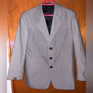 Boys Firenza Three Button Gray Sports Jacket Sz. 12